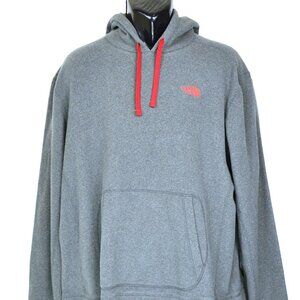 The North Face Men's Size XL Grey & Red Pullover Hoodie